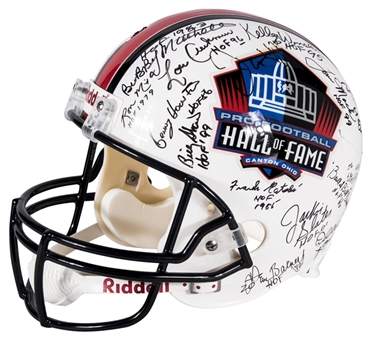 Football Hall of Famers Multi Signed Hall of Fame Helmet With 33 Signatures Including Stenerud, Noll & Huff (PSA/DNA) 